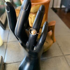 Vintage 12K GF Pearl Ring, in Silver, Stamped, Mint